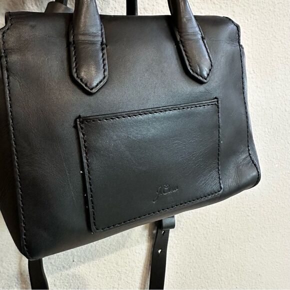 J. Crew Black Leather Harper Mini Satchel Crossbody - Picture 5 of 9